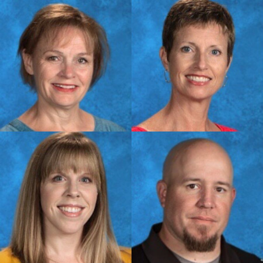 Mrs. Zoldessy, Mrs. Whittington, Mrs. Shoults, and Mr. Arvin are this years teachers of the year.