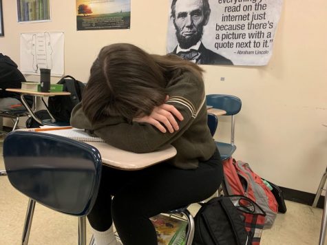 Students in high school often struggle to stay awake during difficult classes.