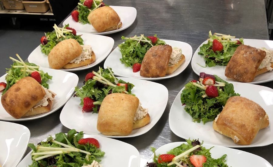 The latest salad spread in Mr. Nebs Culinary Arts classroom