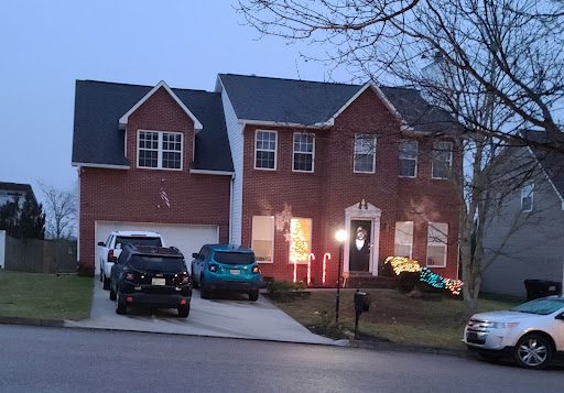 The Campbell house in Karns shows off its holiday spirit.