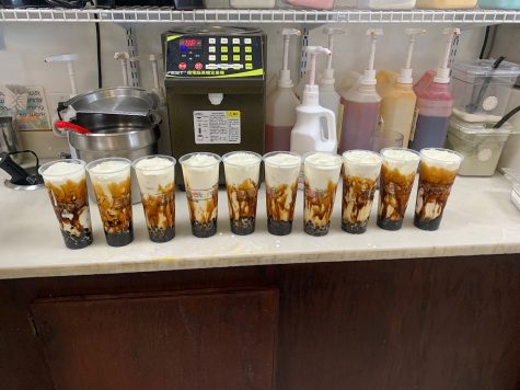 A line of boba teas waits for thirsty customers at The Sweet Retreat in Alcoa