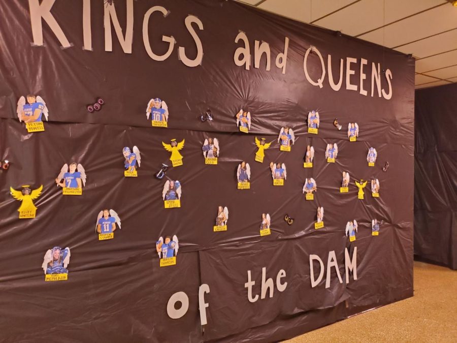 Kings and Queens of the Dam are displayed in the Senior hallway