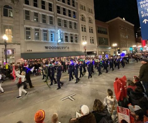 Karns Band parades downtown for Christmas
