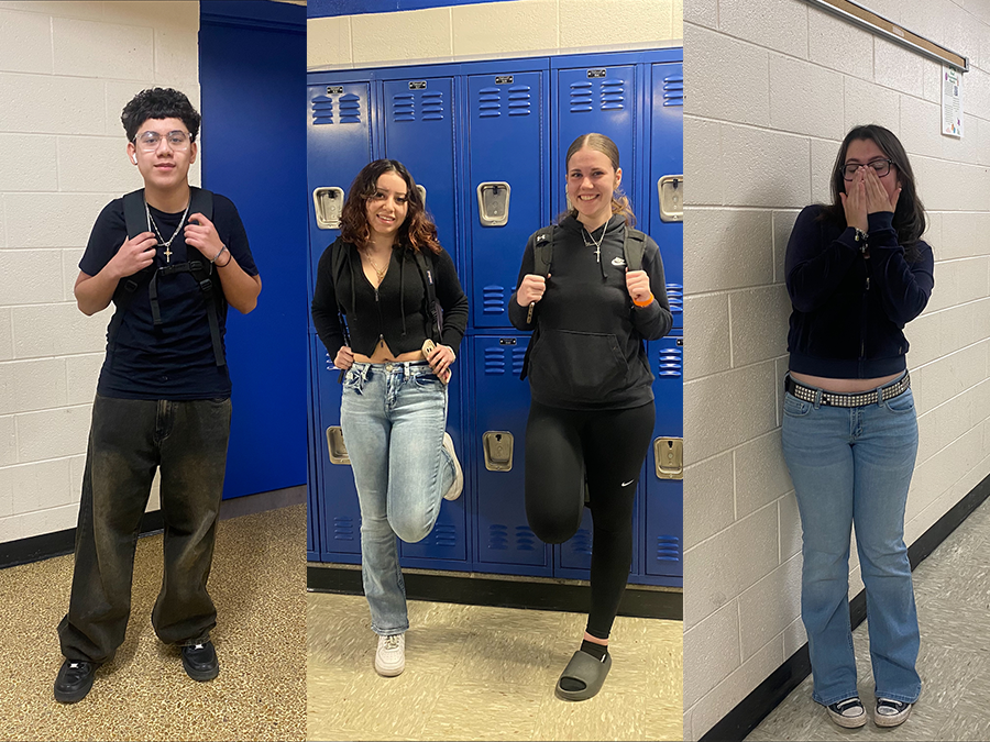 Students show off new fashion trends in KHS hallways.