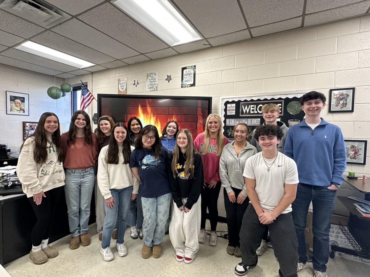HOSA members worked to collect personal hygiene supplies for unhoused people in the community.  